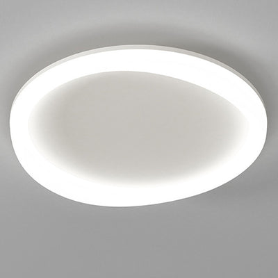 Plafonnier LED moderne minimaliste rond avec cadre en fer et abat-jour en acrylique pour salon 