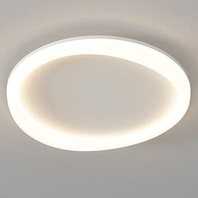 Plafonnier LED moderne minimaliste rond avec cadre en fer et abat-jour en acrylique pour salon 