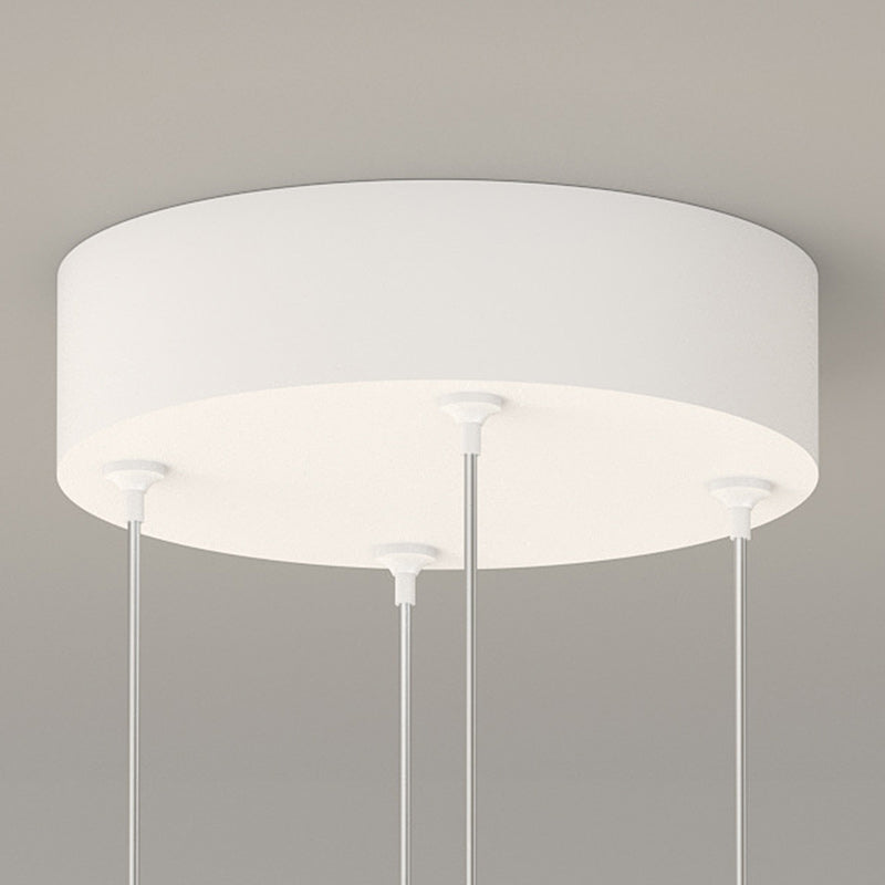 Candelabro LED de línea larga minimalista moderna de hierro redondo de silicona para sala de estar 