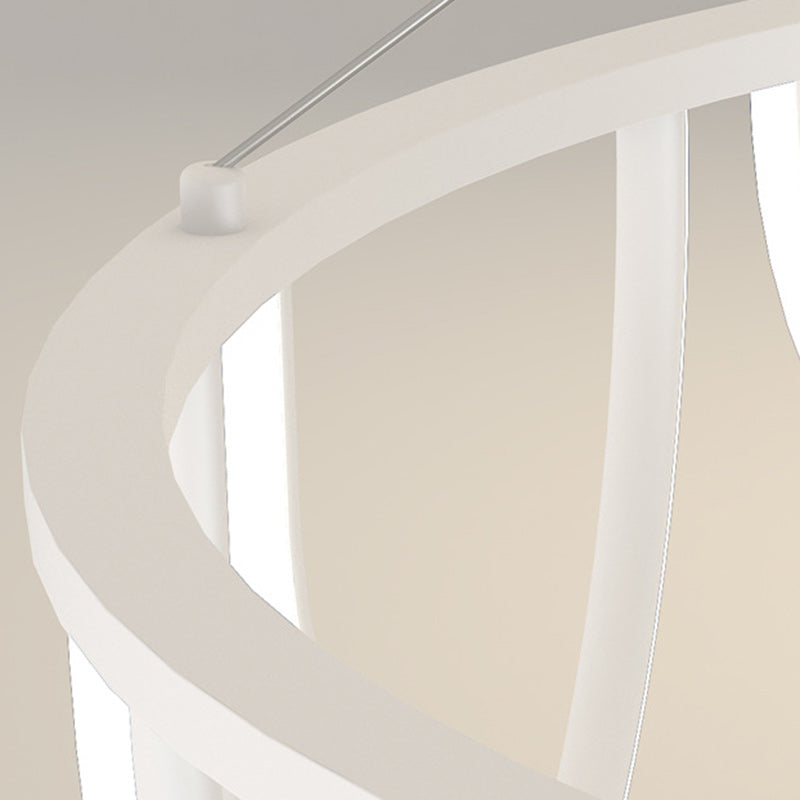 Candelabro LED de línea larga minimalista moderna de hierro redondo de silicona para sala de estar 