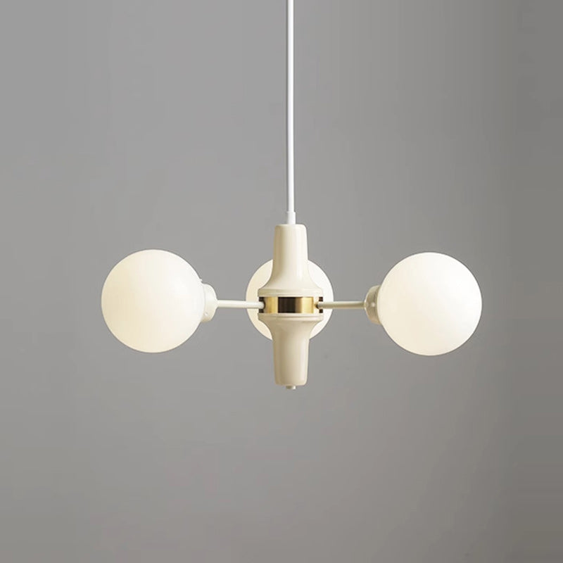 Lustre moderne minimaliste à branches, cadre en fer, abat-jour en verre, 3/5/8 lumières pour salon 