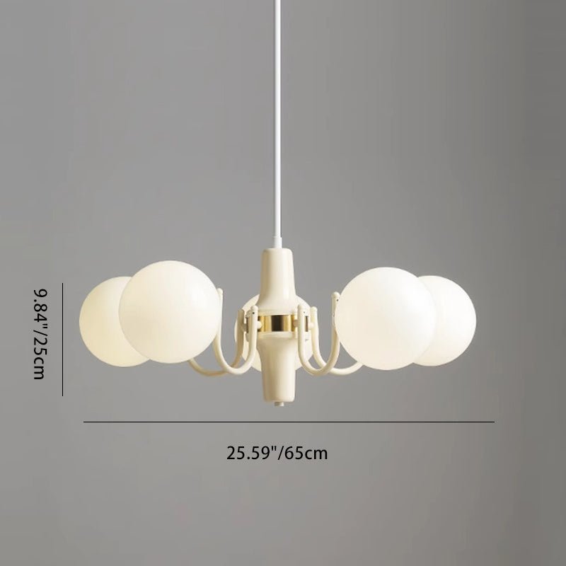 Lustre moderne minimaliste à branches, cadre en fer, abat-jour en verre, 3/5/8 lumières pour salon 