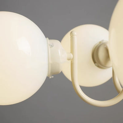 Lustre moderne minimaliste à branches, cadre en fer, abat-jour en verre, 3/5/8 lumières pour salon 