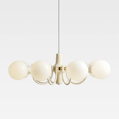 Lustre moderne minimaliste à branches, cadre en fer, abat-jour en verre, 3/5/8 lumières pour salon 