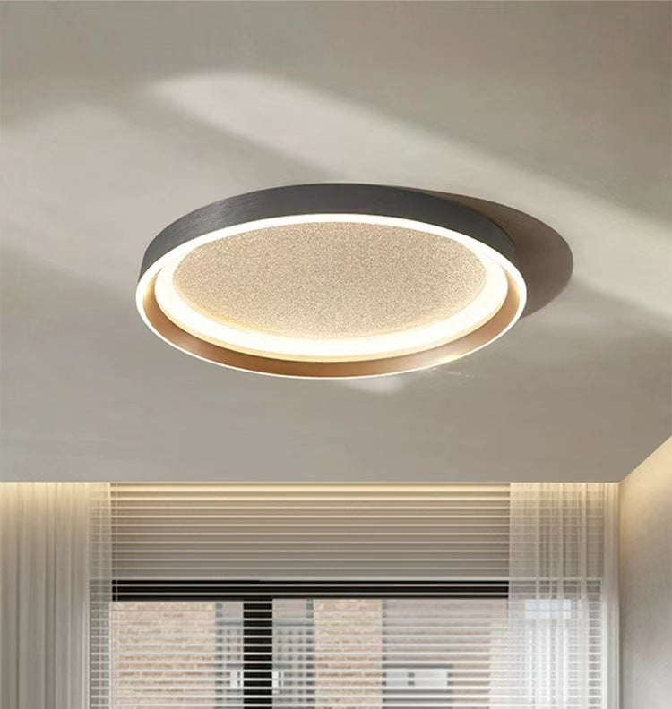 Moderne minimalistische runde Metallrahmen Acrylschirm LED Unterputz Deckenleuchte für Wohnzimmer 
