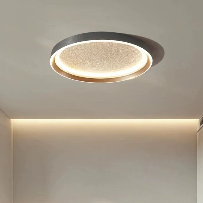 Moderne minimalistische runde Metallrahmen Acrylschirm LED Unterputz Deckenleuchte für Wohnzimmer 