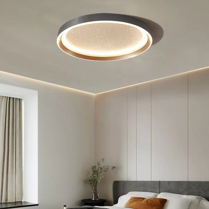 Moderne minimalistische runde Metallrahmen Acrylschirm LED Unterputz Deckenleuchte für Wohnzimmer 