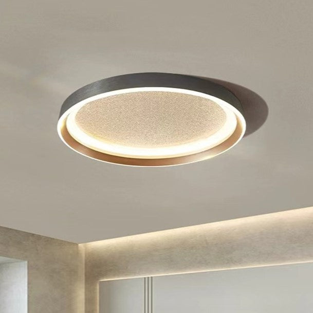 Moderne minimalistische runde Metallrahmen Acrylschirm LED Unterputz Deckenleuchte für Wohnzimmer 