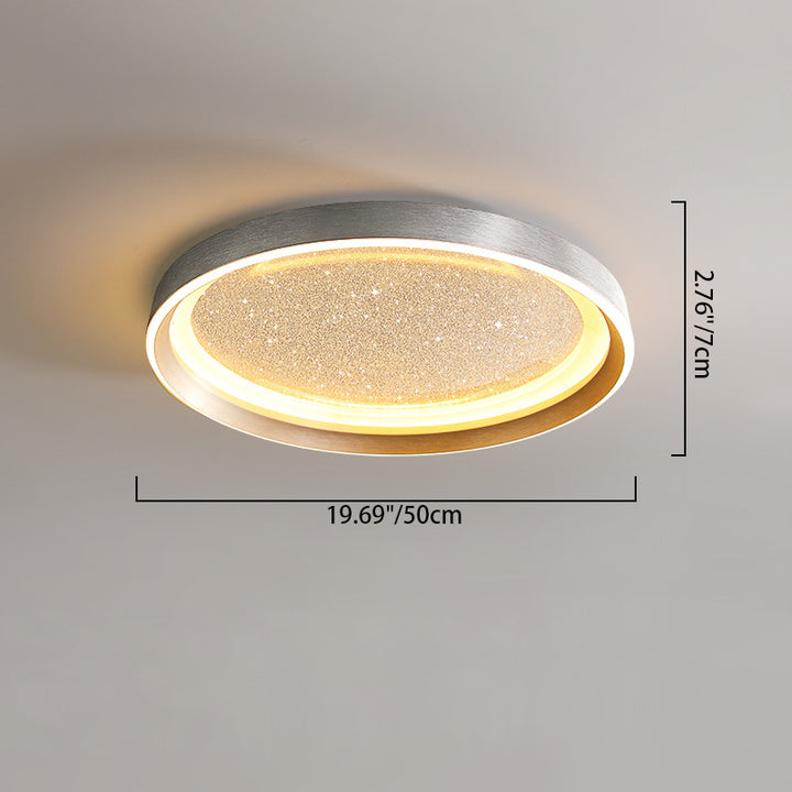 Moderne minimalistische runde Metallrahmen Acrylschirm LED Unterputz Deckenleuchte für Wohnzimmer 