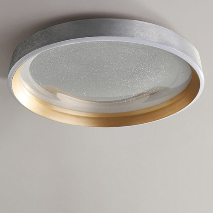 Moderne minimalistische runde Metallrahmen Acrylschirm LED Unterputz Deckenleuchte für Wohnzimmer 