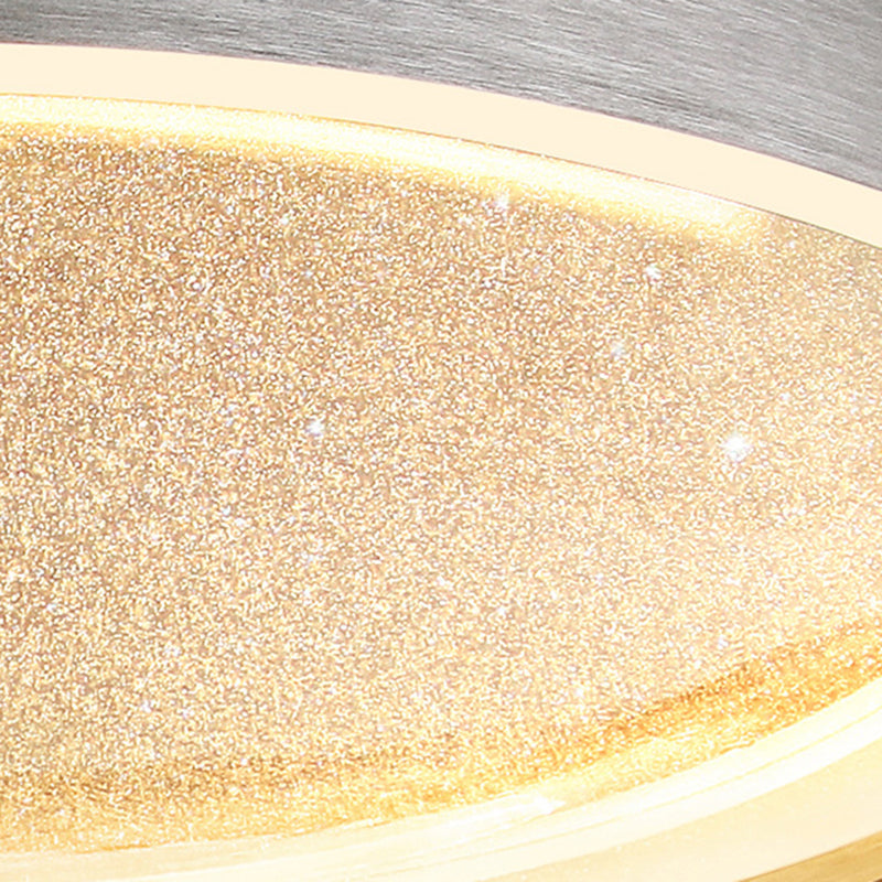 Moderne minimalistische runde Metallrahmen Acrylschirm LED Unterputz Deckenleuchte für Wohnzimmer 