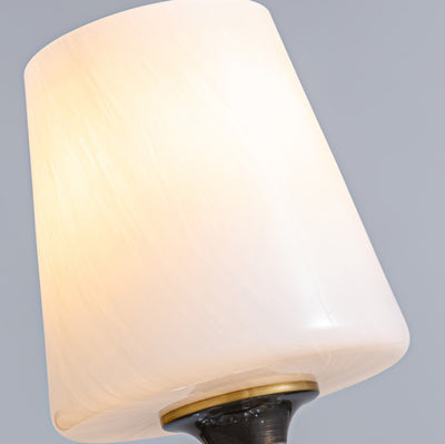 Modern Luxury Curved Pole Round Trapezoidal Candle Holder Full Copper Crystal Glass Shade 1-Light Wall Sconce Lamp For Living Room