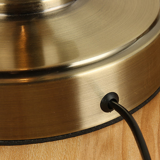 Lámpara de mesa de 1 luz con estructura de hierro y cúpula curva vintage tradicional para dormitorio 