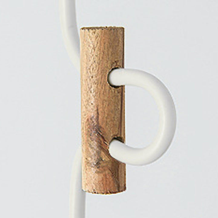 Suspension lumineuse contemporaine nordique ronde plissée en bois et ciment à 1 lumière pour salon 