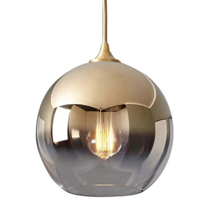 Zeitgenössische nordische Kugel-Pendelleuchte mit Farbverlauf aus Glas mit 1 Licht für Wohnzimmer 