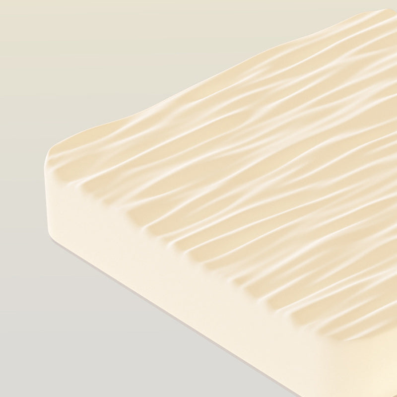 Plafonnier LED moderne minimaliste en fer avec abat-jour en PE à motif carré et rectangulaire pour salon 