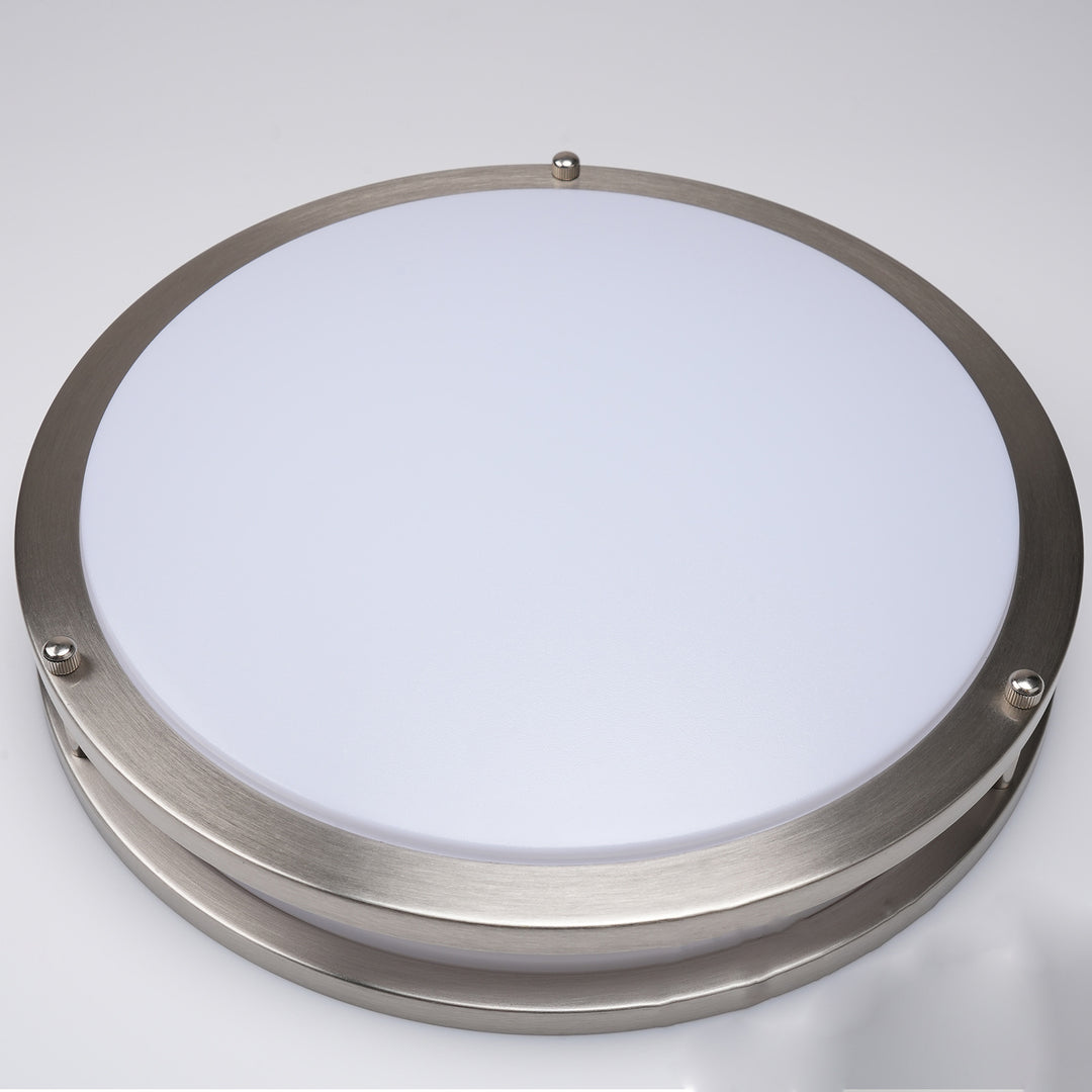 Plafonnier LED Rond en Fer et PVC de Simplicité Moderne pour Salon 