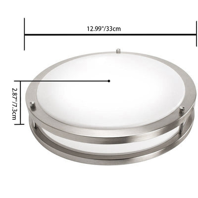 Modern Simplicity Round Iron PVC LED Flush Mount Ceiling Light For Living Room