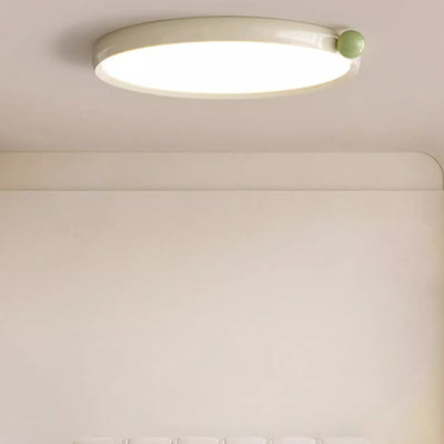 Zeitgenössische nordische runde Scheibenkugel Aluminiumrahmen Acryl LED Unterputz Deckenleuchte für Wohnzimmer 