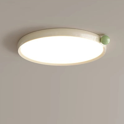 Zeitgenössische nordische runde Scheibenkugel Aluminiumrahmen Acryl LED Unterputz Deckenleuchte für Wohnzimmer 