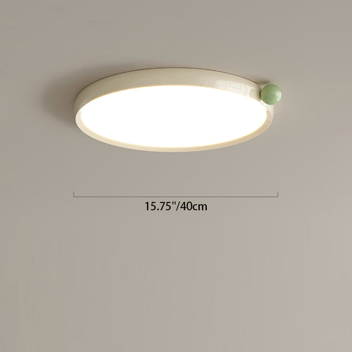 Zeitgenössische nordische runde Scheibenkugel Aluminiumrahmen Acryl LED Unterputz Deckenleuchte für Wohnzimmer 
