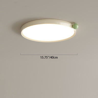 Zeitgenössische nordische runde Scheibenkugel Aluminiumrahmen Acryl LED Unterputz Deckenleuchte für Wohnzimmer 