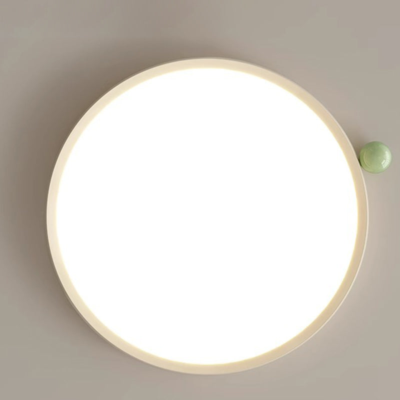 Zeitgenössische nordische runde Scheibenkugel Aluminiumrahmen Acryl LED Unterputz Deckenleuchte für Wohnzimmer 