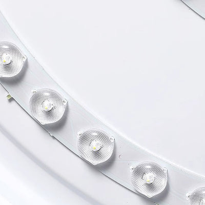Traditionelle chinesische runde quadratische Gummibaumholzrahmen Acrylschirm LED Unterputz Deckenleuchte für Schlafzimmer 