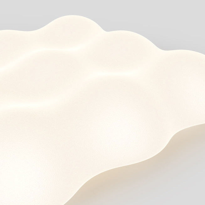 Plafonnier LED carré minimaliste moderne en forme de nuage en fer PE pour chambre à coucher 