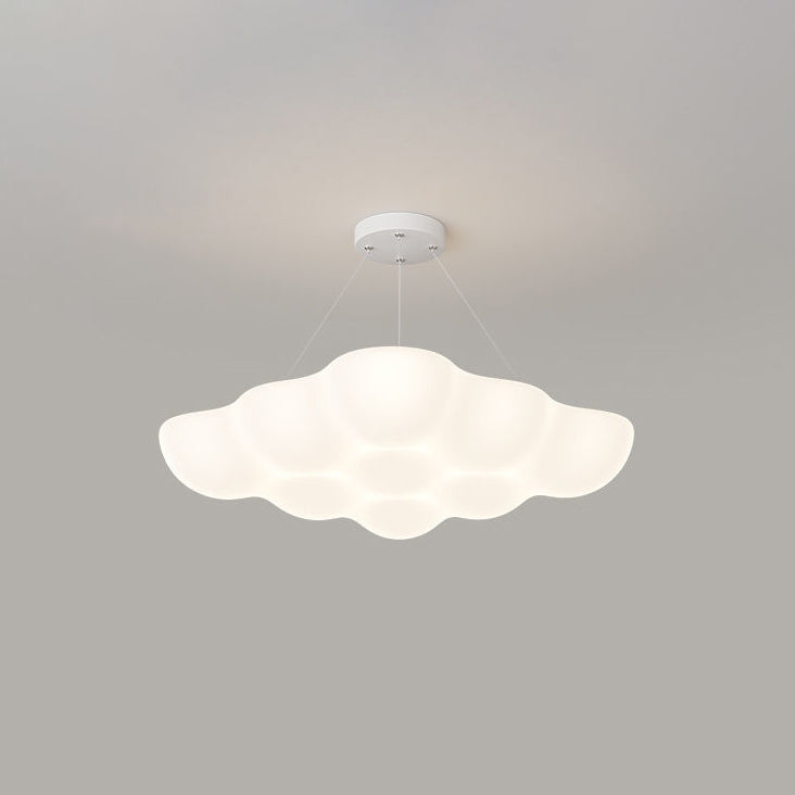Lustre LED en forme de nuage carré minimaliste moderne en fer PE pour chambre 