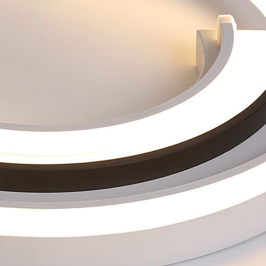 Luz de techo LED de montaje empotrado con pantalla de acrílico y marco redondo de hierro y aluminio minimalista moderno para dormitorio 
