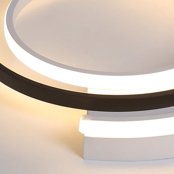 Luz de techo LED de montaje empotrado con pantalla de acrílico y marco redondo de hierro y aluminio minimalista moderno para dormitorio 