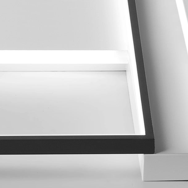 Luz de techo empotrada LED de PVC con marco cuadrado de aluminio de líneas minimalistas modernas para sala de estar 