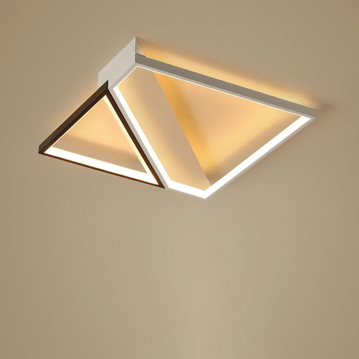 Luz de techo LED empotrada de combinación cuadrada irregular de líneas minimalistas modernas de hierro para dormitorio 