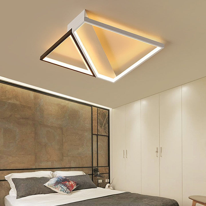 Luz de techo LED empotrada de combinación cuadrada irregular de líneas minimalistas modernas de hierro para dormitorio 