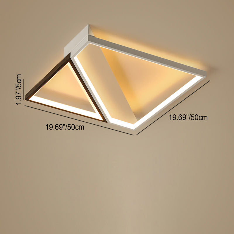 Luz de techo LED empotrada de combinación cuadrada irregular de líneas minimalistas modernas de hierro para dormitorio 