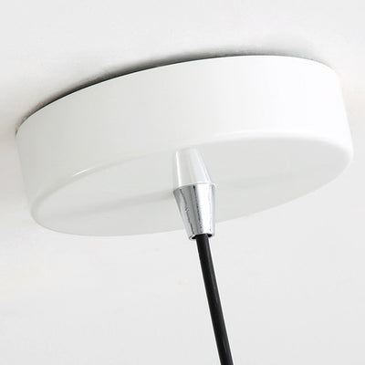 Lámpara colgante de 1 luz con pantalla de hierro en forma de cono redondo contemporáneo para dormitorio 