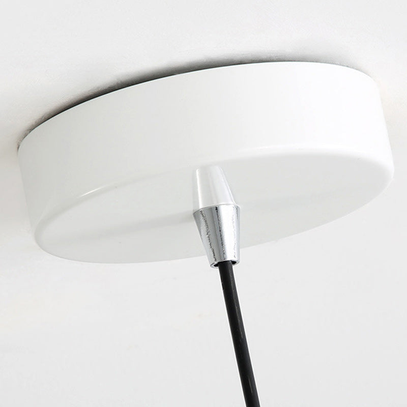 Lámpara colgante de 1 luz con pantalla de hierro en forma de cono redondo contemporáneo para dormitorio 