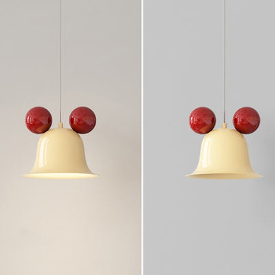 Lámpara de aplique de pared de hierro con forma de campana redonda creativa contemporánea de 1 luz para dormitorio 