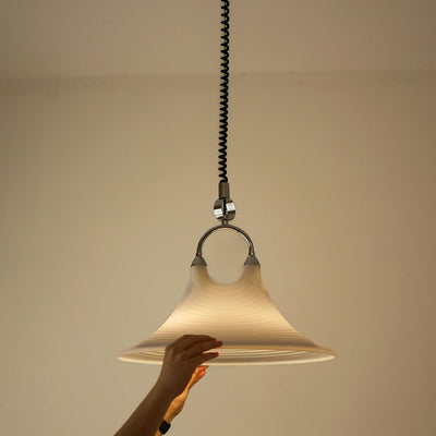 Modern Art Deco Round Horn Shape Brass Acrylic 2-Light Pendant Light For Living Room