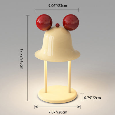 Lámpara de mesa contemporánea creativa con pantalla de hierro en forma de campana cilíndrica de 1 luz para dormitorio 