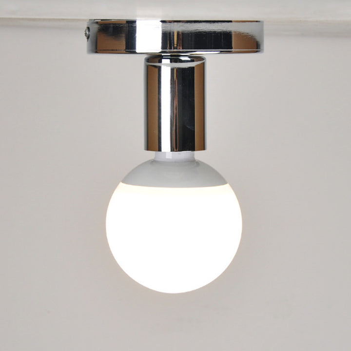 Modern Simplicity Cylinder Iron 1-Light Flush Mount Ceiling Light For Hallway