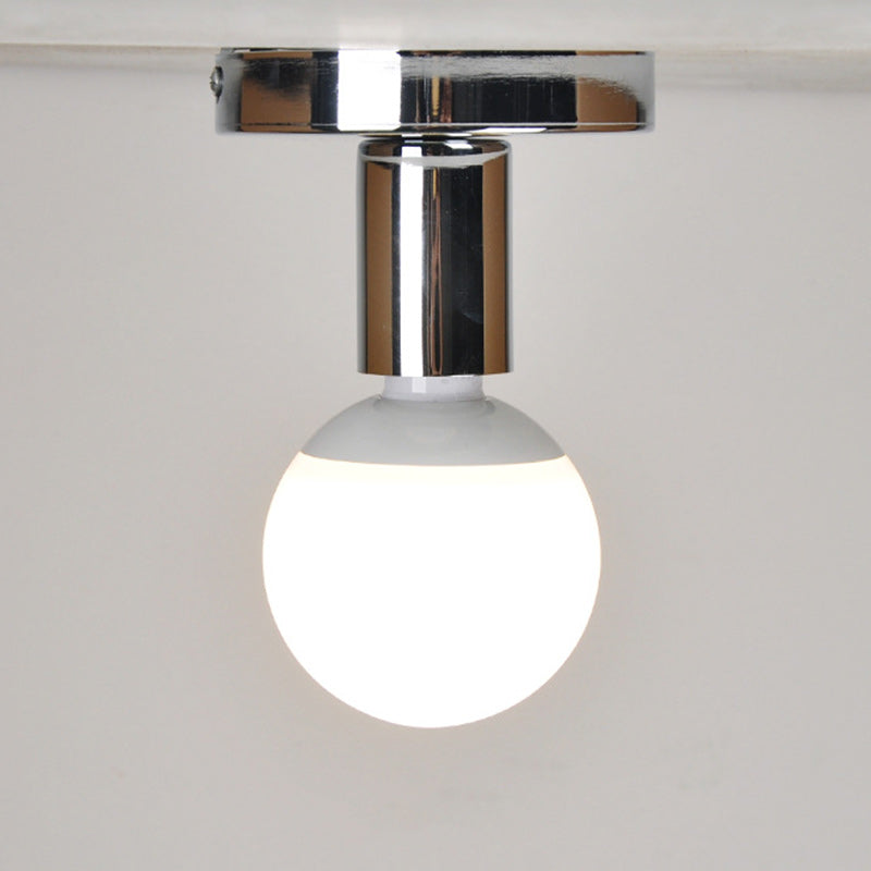 Modern Simplicity Cylinder Iron 1-Light Flush Mount Ceiling Light For Hallway