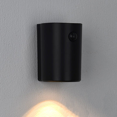 Applique murale LED en résine avec cylindre de charge électromagnétique à succion minimaliste moderne pour chambre 