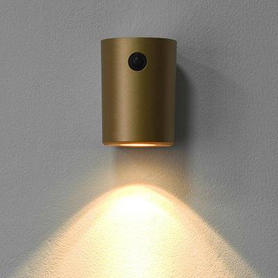 Applique murale LED en résine avec cylindre de charge électromagnétique à succion minimaliste moderne pour chambre 