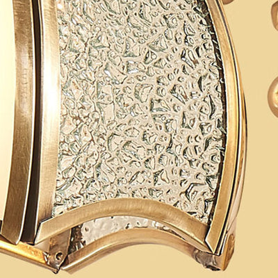 Bougeoir en forme de fleur avec tige incurvée moderne de luxe, cadre en laiton massif, abat-jour en verre, applique murale 1/2 lumière pour salon 