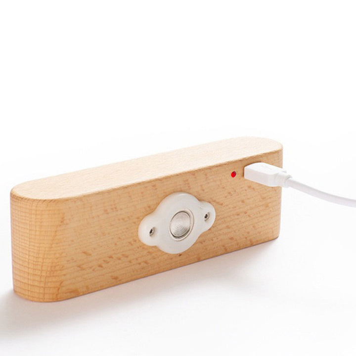 Applique murale LED rectangulaire en bois magnétique minimaliste moderne pour chambre à coucher 