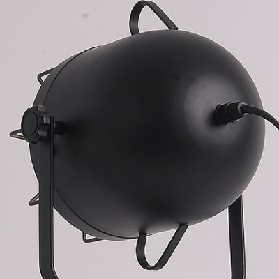 Traditional Vintage Tripod Base Cylinder Iron Wood 1-Light Table Lamp For Bedroom
