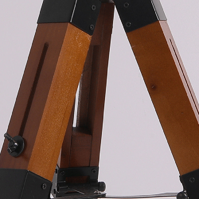 Traditional Vintage Tripod Base Cylinder Iron Wood 1-Light Table Lamp For Bedroom