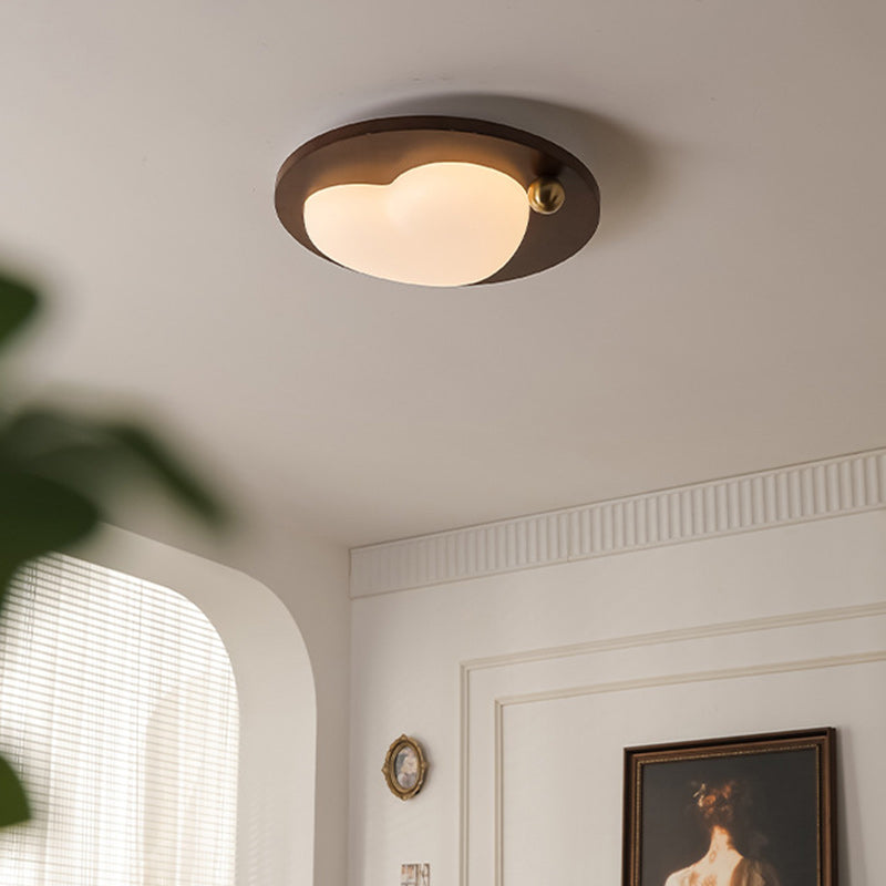 Zeitgenössische kreative Wolke Pentagramm Herz Massivholz Eisen Acryl LED Unterputz Deckenleuchte für Schlafzimmer 